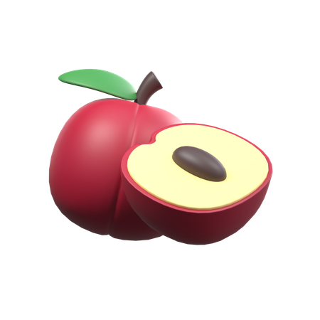 Plum Slices  3D Icon