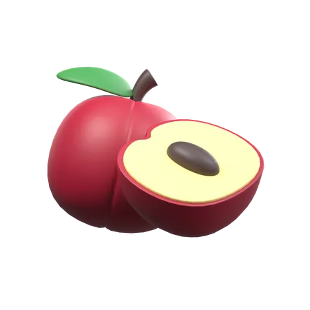 Plum Slices  3D Icon