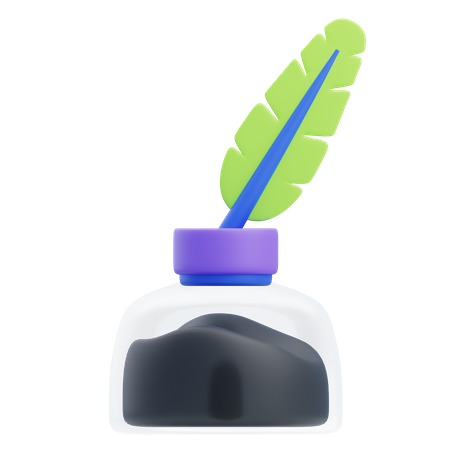 Pluma fuente  3D Icon