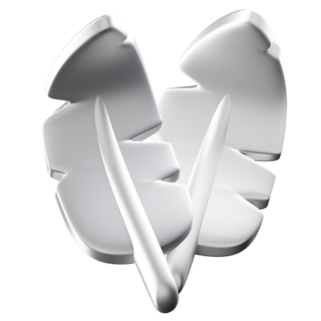 Pluma de plata  3D Icon