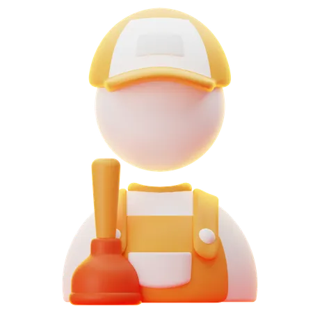 PLUMBER MAN  3D Icon