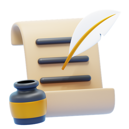 Encre de plume  3D Icon