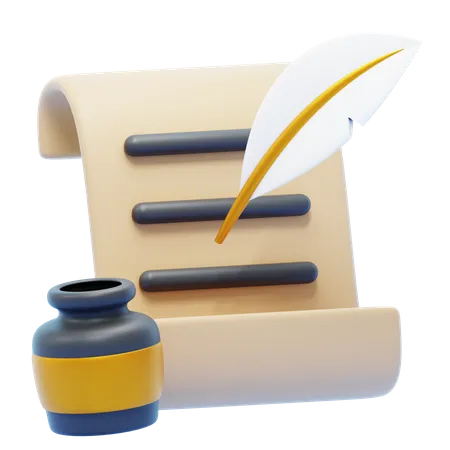 Encre de plume  3D Icon