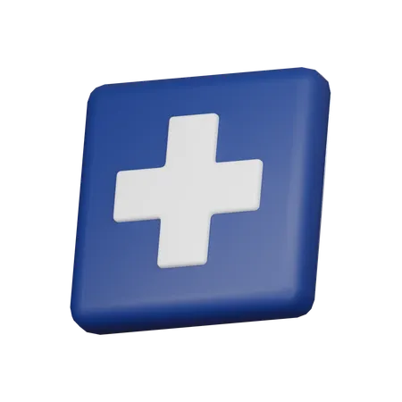 Plus  3D Icon