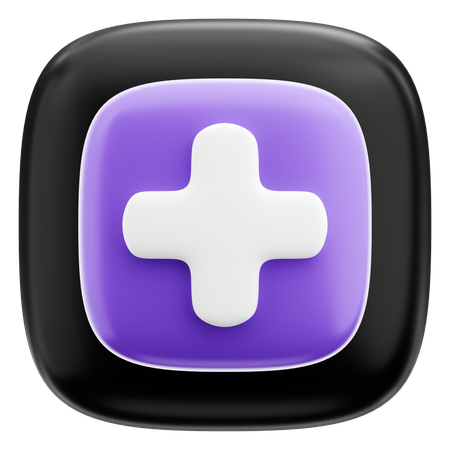 Plus  3D Icon