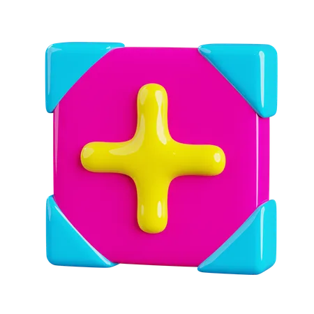 Plus  3D Icon