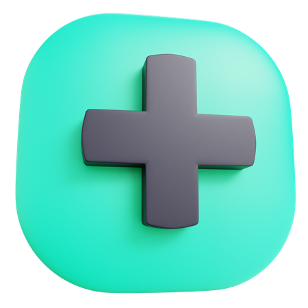 Plus  3D Icon