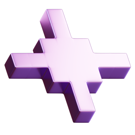 Plus Abstract  3D Icon