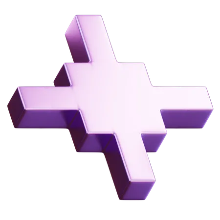 Plus Abstract  3D Icon
