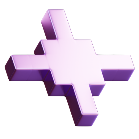 Plus Abstract  3D Icon