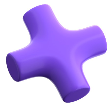 Plus Abstract Shape  3D Icon