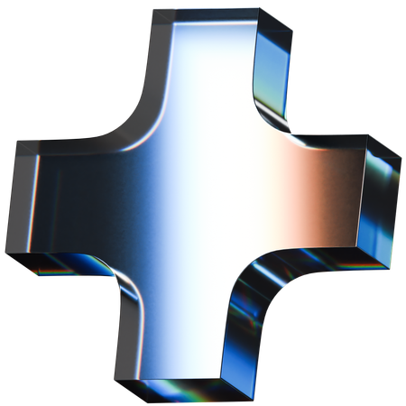 Plus Abstract Shape 2  3D Icon