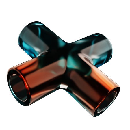 Plus Abstract Shape  3D Icon