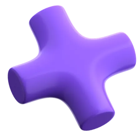 Plus Abstract Shape  3D Icon