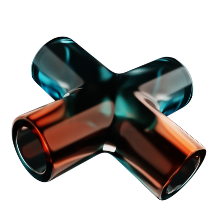 Plus Abstract Shape  3D Icon
