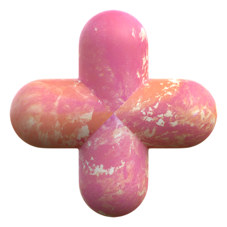 Plus Abstract Shape  3D Icon
