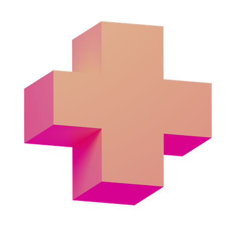 Plus Basic Geometry  3D Icon