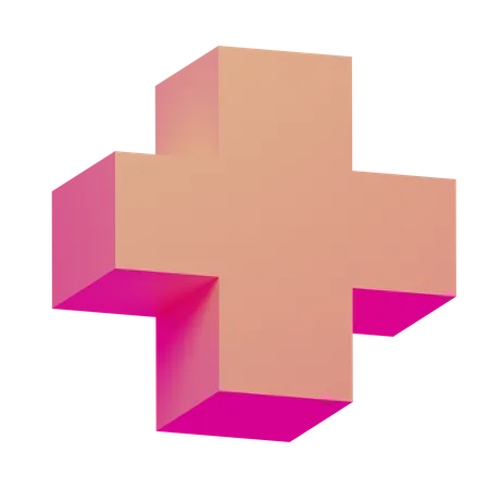 Plus Basic Geometry  3D Icon