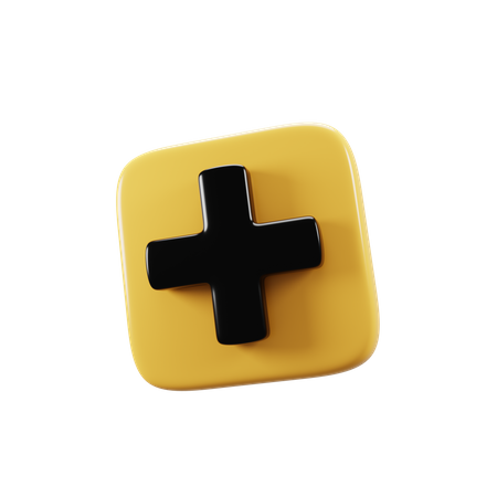 Plus Button  3D Icon