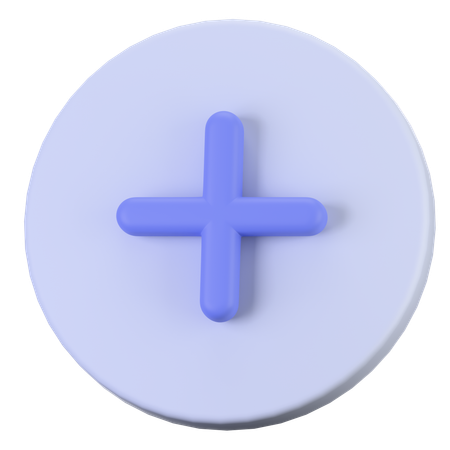 Plus Circle  3D Icon