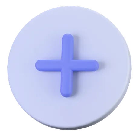 Plus Circle  3D Icon