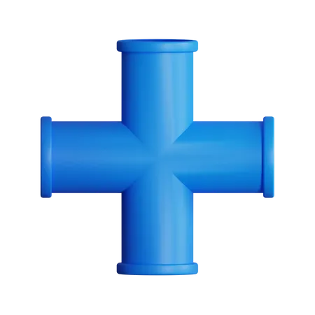 Plus Joint Pipe  3D Icon