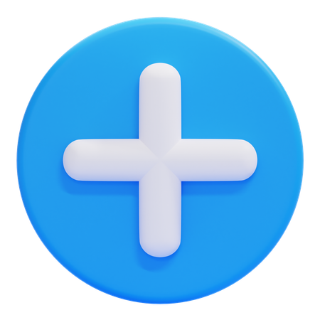 Plus-Kreis  3D Icon