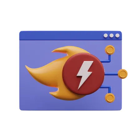 Internet plus rapide  3D Icon