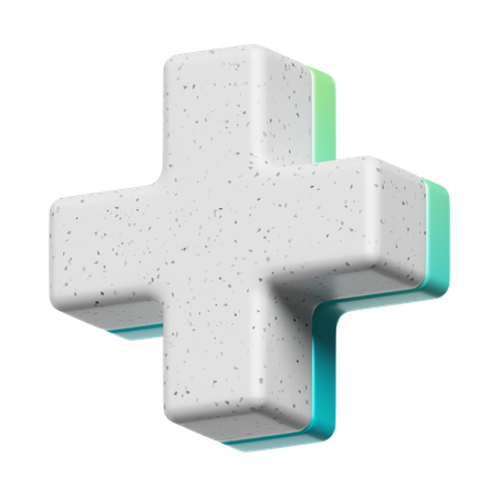 Plus Shape  3D Icon