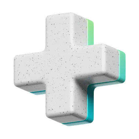 Plus Shape  3D Icon