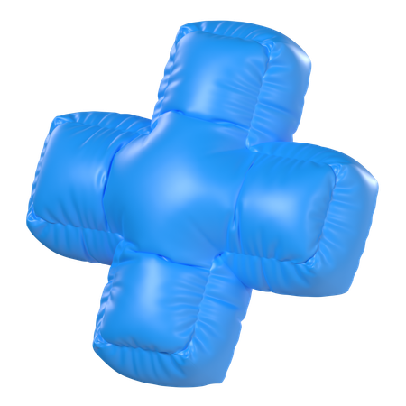 Plus Shaped Balloon  3D Icon