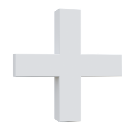 Plus Sign  3D Icon