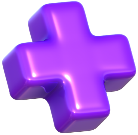 Plus Sign Geometric Harmony Abstract Shape  3D Icon