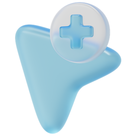 Plus Sign Pointer  3D Icon