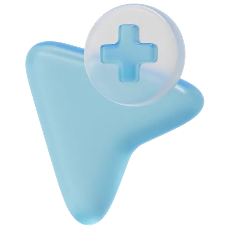 Plus Sign Pointer  3D Icon