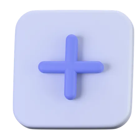 Plus Square  3D Icon