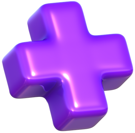 Pluszeichen, geometrisch, harmonie, abstrakt, form  3D Icon