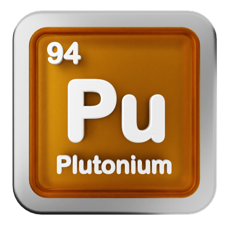 Plutonium Periodic Table  3D Icon