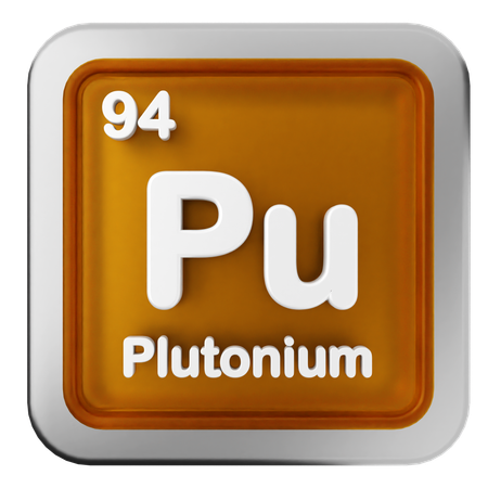 Tableau périodique du plutonium  3D Icon