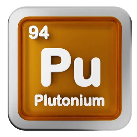 Tableau périodique du plutonium  3D Icon