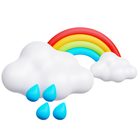 Arc en ciel pluvieux  3D Icon