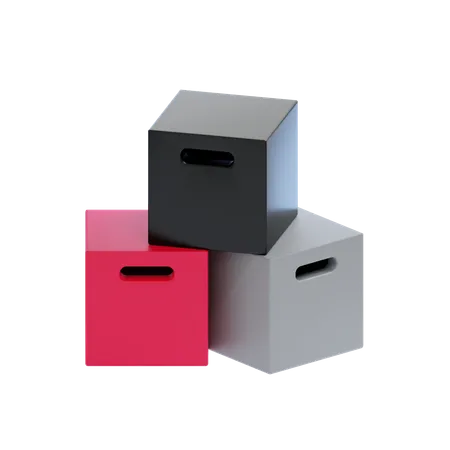 Plyometric Box  3D Icon