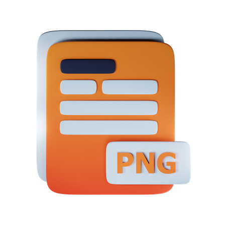 PNG-Dateierweiterung  3D Icon
