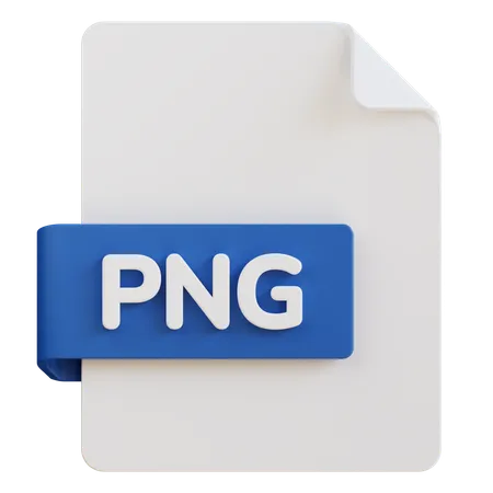 3 D Illustration Of Png File Extension 3D Icon