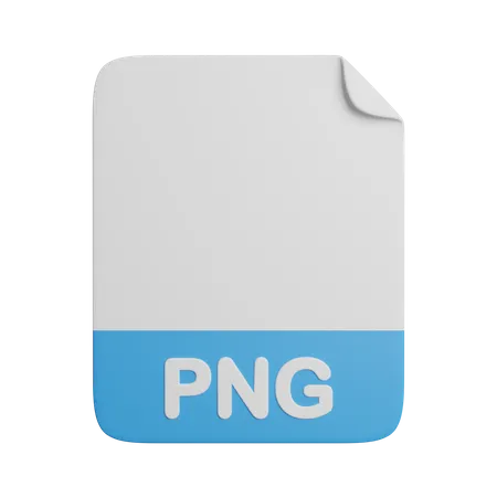 PNG Document File Extension 3D Icon