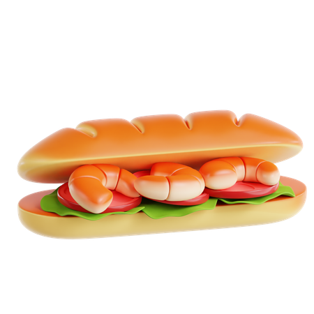 Po Sandwich  3D Icon