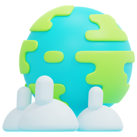 Población mundial  3D Icon
