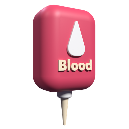 Une poche de sang  3D Icon