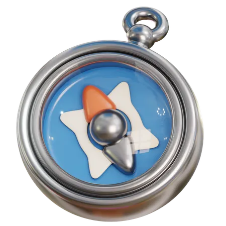 Pocket Compass  3D Icon