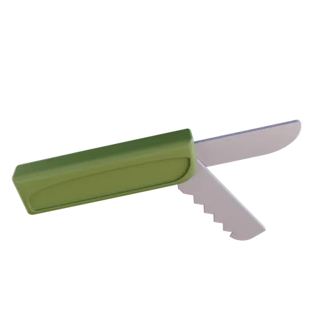 3 D Illustration Pocket Knife 3D Icon